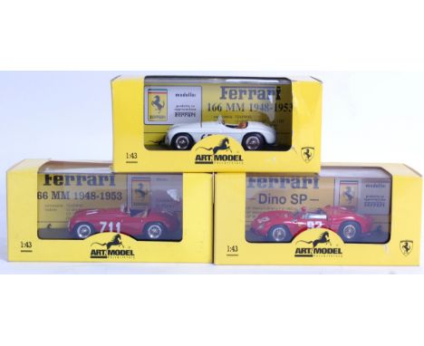 ART MODEL; 3x 1:43 scale Art Model diecast Ferrari Story models - 017, 052 & 034