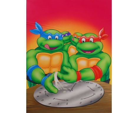 ORIGINAL TEENAGE MUTANT HERO TURTLES ARTWORK; An original piece of artwork produced by CLIC (The Character Licensing Illustra