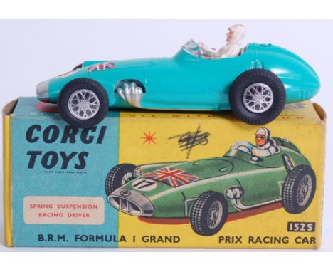 CORGI; An original vintage Corgi diecast model 152S BRM F1 Grand Prix racing car, in original box.

(NOTE: From a private col