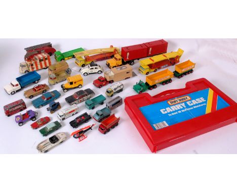 DIECAST; A good selection of assorted vintage mixed diecast models to include Lesney, Matchbox, Corgi & Dinky models, along w