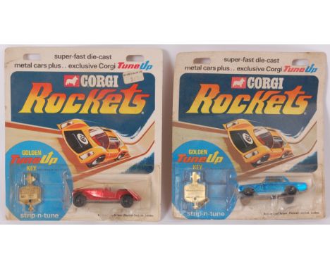 CORGI ROCKETS; 2x original sealed Corgi Rockets - both sealed on original card backs being unopened. 921 Morgan Plus 8 and 90