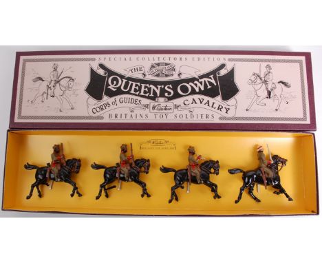 BRITAINS; Britains Lead Toy Soldiers The British Army In India, Queens Own Cavalry boxed set of figures 8835. Presented in or