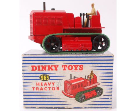 DINKY TOYS; An original Dinky Toys 963 diecast model Heavy Tractor within the original box, complete with tracks and figure. 