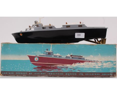 VICTORY INDUSTRIES; an original vintage Victory Industries RAF Vosper Crash Sender battery operated toy model boat, with twin