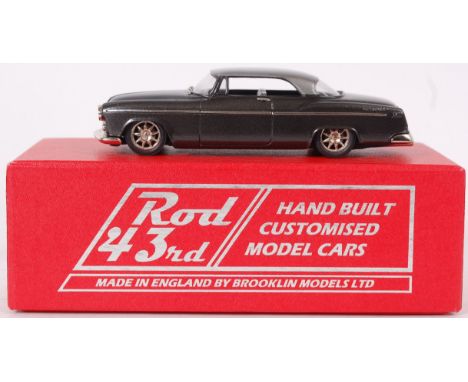 BROOKLYN MODELS; An original 1:43 scale Brooklyn Models Rod. 09 1955 Chrysler C300 Gray Metal Over Gunmetal handmade diecast 