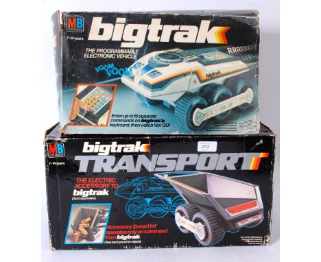 BIG TRAK; An original vintage MB Electronics Big Trak (in original box) along with the Transporter unit, also within the orig
