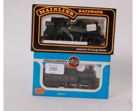 TRAINS; Two vintage railway train set locomotives; Airfix 0-4-2 1400 Class GWR Tank 54152-7 & Mainline 37084 57XX Pannier Tan