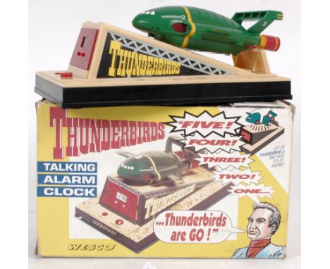THUNDERBIRDS; An original vintage Wesco Thunderbirds talking alarm clock, within the original box.