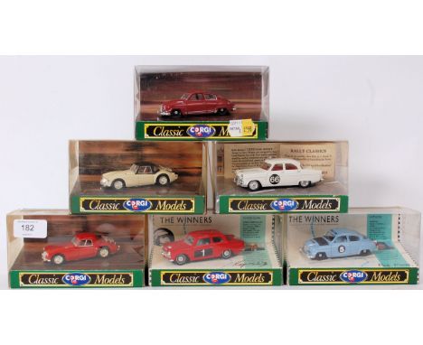 CORGI; A collection of 6x vintage Corgi Classics boxed diecast model cars, comprising of; 96763 Ford Cortina, D710 Ford Zephy