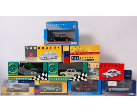 VANGUARDS; A collection of assorted boxed Vanguards 1:43 scale diecast, comprising of: VA01308, VA05009, Exclusive Members, V