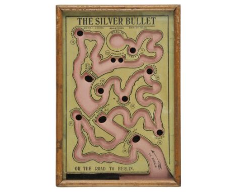 *Map game. The Silver Bullet or the Road to Berlin, manufactured by R.Farmer and Son, circa 1916, a British wartime dexterity