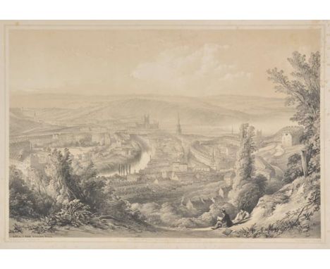 *Bath. Hawkins (G.), Bath from Beacon Hill, published Wm. Everitt, Pultney Bridge, Bath, circa 1840, uncoloured lithograph af
