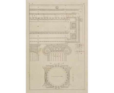 Palladio (Andrea). The Four Books of Architecture, Isaac Ware, [1753-55], publishers advertisement leaf, four engraved titles