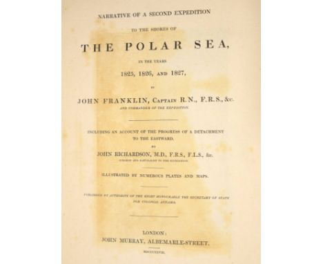 Franklin (John). Narrative of a Second Expedition to the Shores of the Polar Sea, in the Years 1825, 1826, and 1827, 1st edit