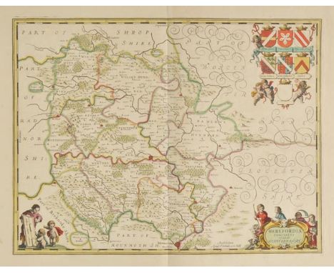 Herefordshire. A collection of twenty county maps, 17th - 19th century, engraved maps, including examples by Fullarton, Rocqu