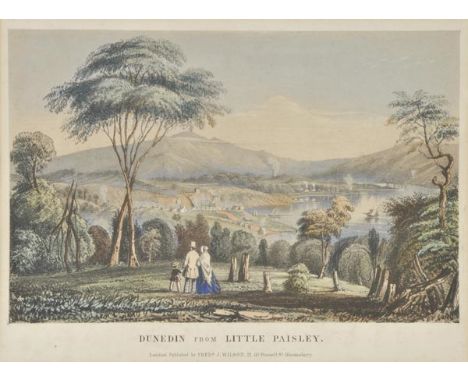 *New Zealand. Wilson (Fredk. J. Wilson, publisher), Dunedin from Little Paisley, circa 1850, lithograph with contemporary han