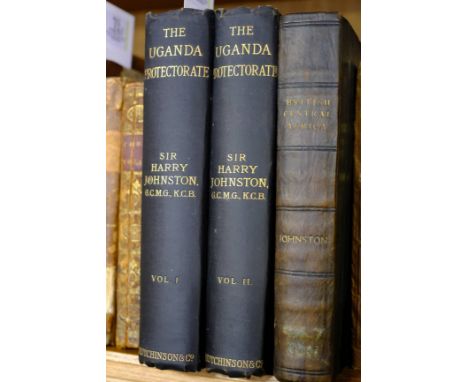 Johnston (Harry H.). The Uganda Protectorate, 2 volumes, 1st edition, 1902, 48 colour plates, nine folding maps, a few spots,