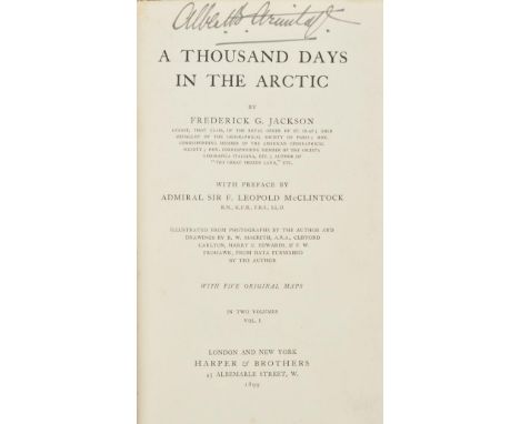 Jackson (Frederick George). A Thousand Days in the Arctic, with Preface by Admiral Sir F. Leopold McClintock, 2 volumes, 1st 