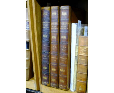 Clarendon (Edward Hyde, Earl of). The History of the Rebellion and Civil Wars in England begun in the year 1641, 3 volumes, m