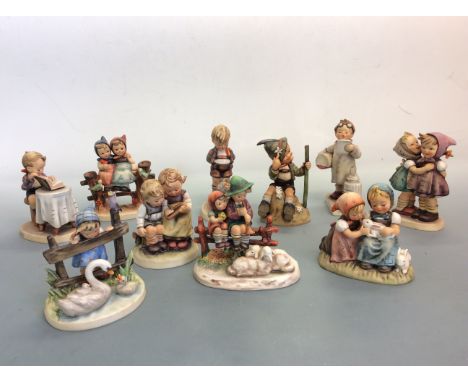 Ten Goebel Hummel figurines. IMPORTANT: Online viewing and bidding only. No in person collections, Mail Boxes Etc couriers ON