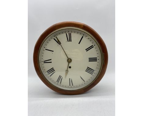 A railway style wall clock, case diameter 37.5cm