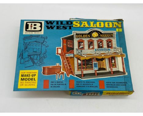 A vintage boxed Britains Wild West Building Series "Saloon" make-up model (4726)