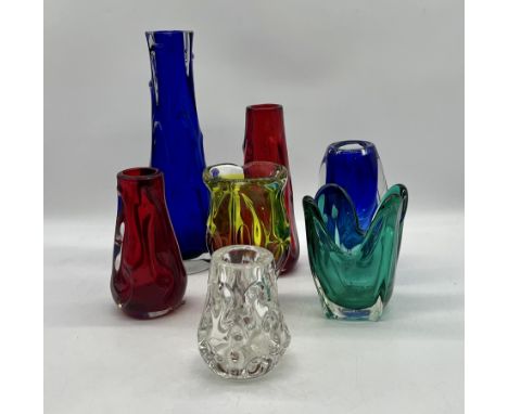 A collection of art glass including Murano, Whitefriars etc 