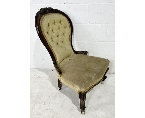 A Victorian button back nursing chair 