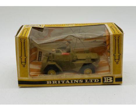 A vintage boxed Britains 8th Army Scout Car military vehicle metal and plastic model (9784) - 1:32 scale