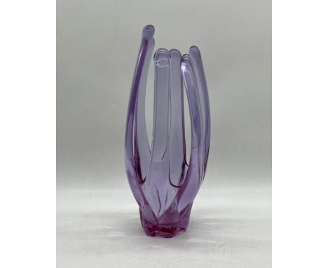 A large art glass vase, likely Murano - height 40cm 