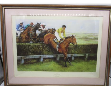A limited edition print (265/850) of Arkle ridden by Pat Taaffe in the 1966 Gold Cup