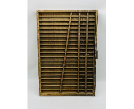 A vintage printers tray - overall size 64cm x 44cm