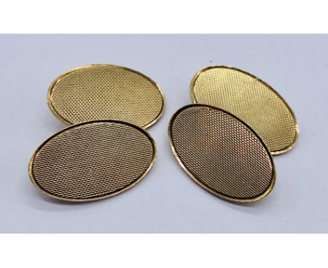 A pair of 9ct gold cufflinks, total weight 8.3g