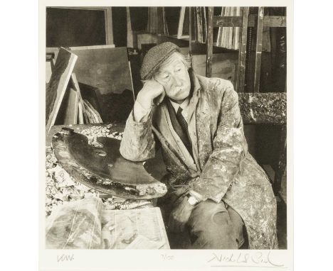 ‡ NICHOLAS SINCLAIR (British b.1954) limited edition (7/150) photographic print - portrait of Sir Kyffin Williams, signed wit