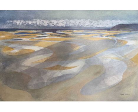 ‡ JOHN ELWYN (Welsh 1916-1997) limited edition (192/300) lithograph - 'Laugharne Estuary from Dylan Thomas' Boathouse', signe