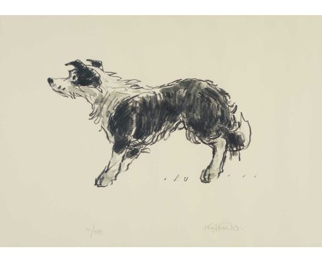 ‡ SIR KYFFIN WILLIAMS RA (1918-2006) limited edition (111/750) lithograph - Mott the Sheepdog, signed in pencil, 34 x 48cmsPr