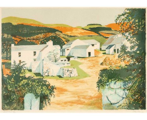 ‡ JOHN ELWYN (Welsh 1916-1997) limited edition (artist proof XIII/XX) lithograph - entitled verso, 'Breckonshire Farm' on Mar