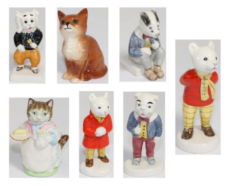 Beswick 'Rupert and his Friends' Comprising: 'Rupert the Bear', model No. 2694, 'Algy Pug', model No. 2710, 'Pong Ping', mode