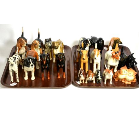 Beswick Dog Models Including: Bull Terrier - small, model No. 1753, Scottie, model No. 2037, Basset Hound ''Fochno Trinket'',