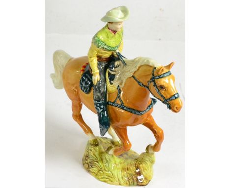 Beswick Canadian Mounted Cowboy, model No. 1377, palomino gloss