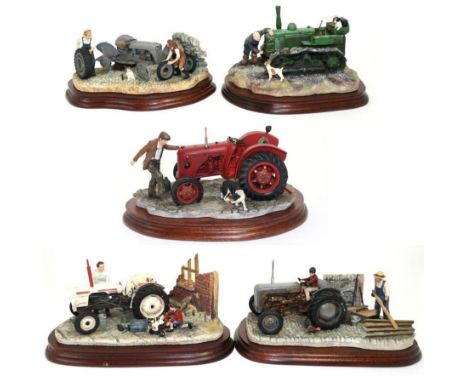 Border Fine Arts Tractor Models 'Changing Times' (Ford Ferguson 9N), model No. B0912, 'Starts First Time' (Fowler Diesel Craw
