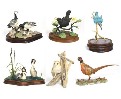 Border Fine Arts 'Barnacle Geese', model No. PS05 by Richard Roberts, limited edition 391/1850, on wood base, with certificat