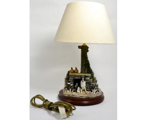 Border Fine Arts Studio 'Jock's Pride' Table Lamp, with shade, signed to base by Ray Ayres