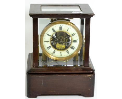 An electric mantel clock signed Eureka Clock Co Ltd London 