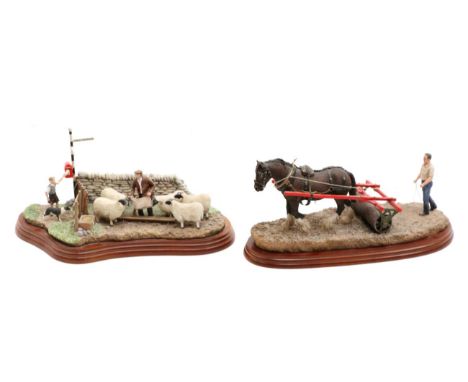 Border Fine Arts James Herriot Studio Collection 'Close T' Gate', model No. A8914 and 'Lightly Rolled', model No. A8918, both