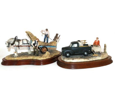 Border Fine Arts 'The Haywain' (Haymaking), model No. JH73 by Anne Wall, limited edition 894/1500, on wood base, with certifi