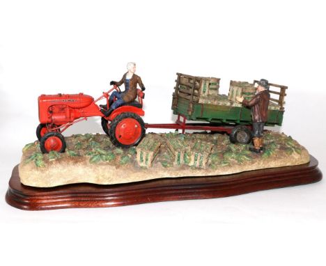 Border Fine Arts 'Cut and Crated' (Allis Chalmers Tractor), model No. B0649 by Ray Ayres, limited edition 698/2001, on wood b