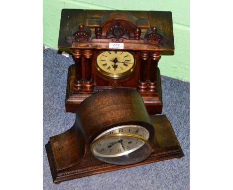A Junghans mantel timepiece and another mantel clock 