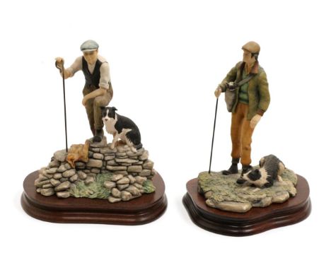 Border Fine Arts 'Time for Reflection', model No. JH19 and 'Collie and Shepherd', model No. 106, both by Ray Ayres, on wood b