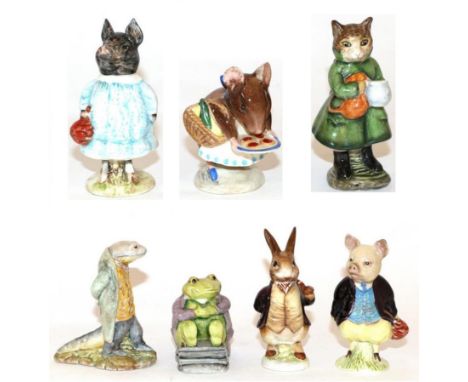 Beswick Beatrix Potter Figures Comprising: 'Appley Dapply', First Version: Bottle Out, 'Mr. Benjamin Bunny', First Version: P